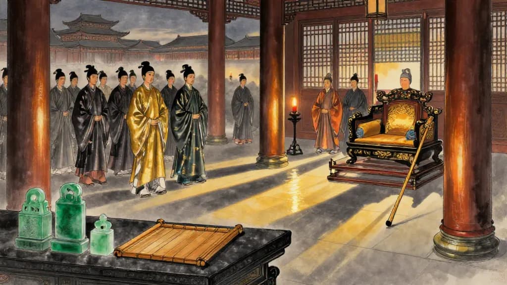 牧民 (Shepherding the People) — Chinese ink painting