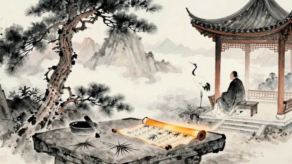 形勢 (Circumstances and Power) — Chinese ink painting