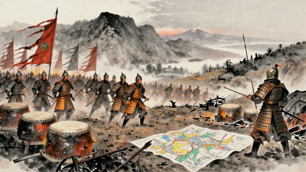 乘馬 (The Chariot and Horse) — Chinese ink painting