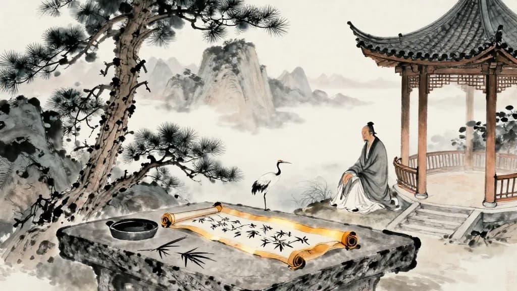 樞言 (Pivotal Sayings) — Chinese ink painting