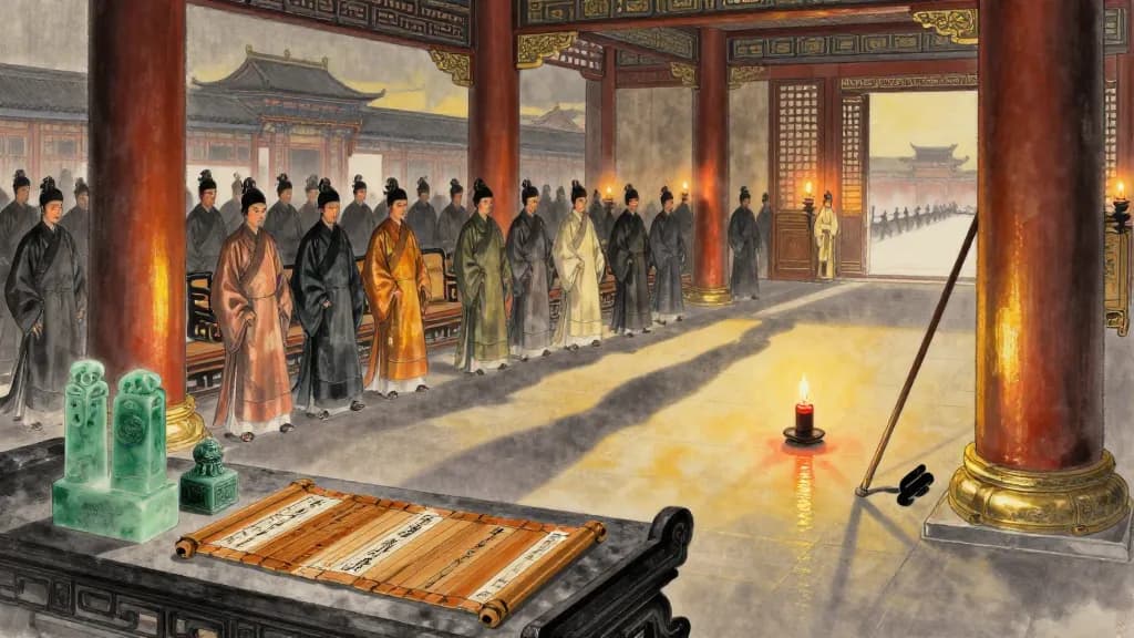 法禁 (Laws and Prohibitions) — Chinese ink painting