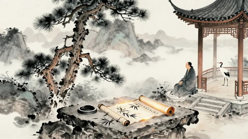 霸言 (Words on Hegemony) — Chinese ink painting