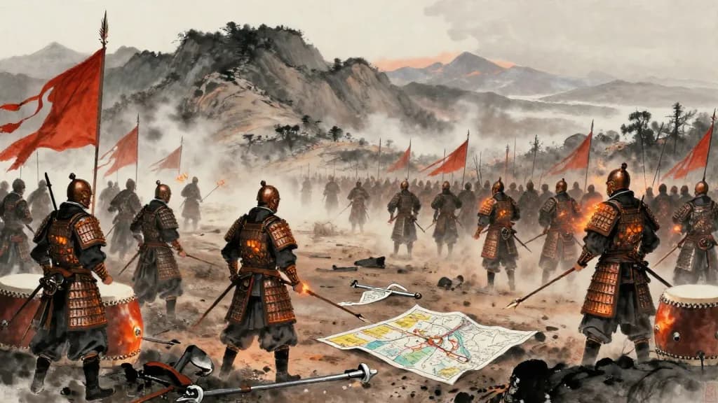 謀失 (Failure of Strategy) — Chinese ink painting