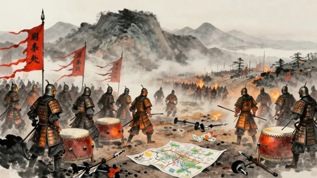 參患 (Triple Concerns) — Chinese ink painting