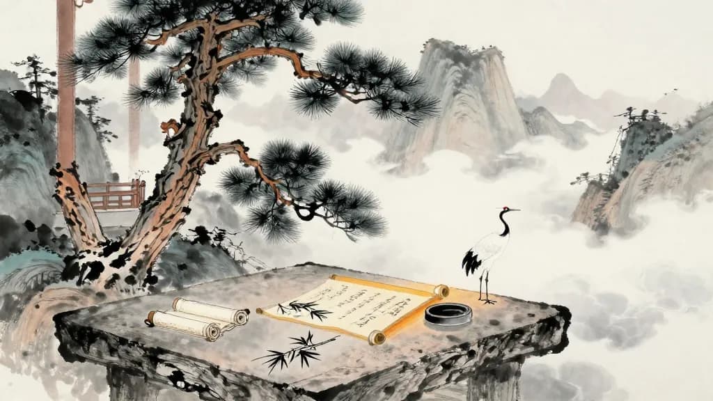 制分 (Establishing Divisions) — Chinese ink painting