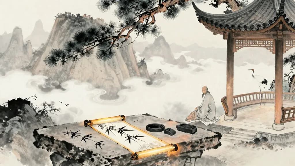 白心 (The Blank Mind) — Chinese ink painting