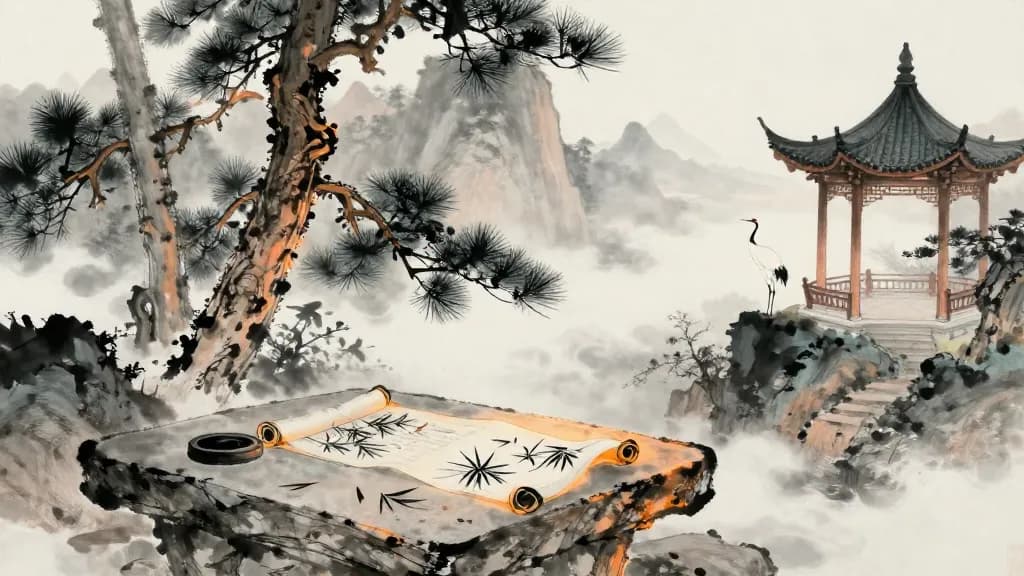 水地 (Water and Earth) — Chinese ink painting