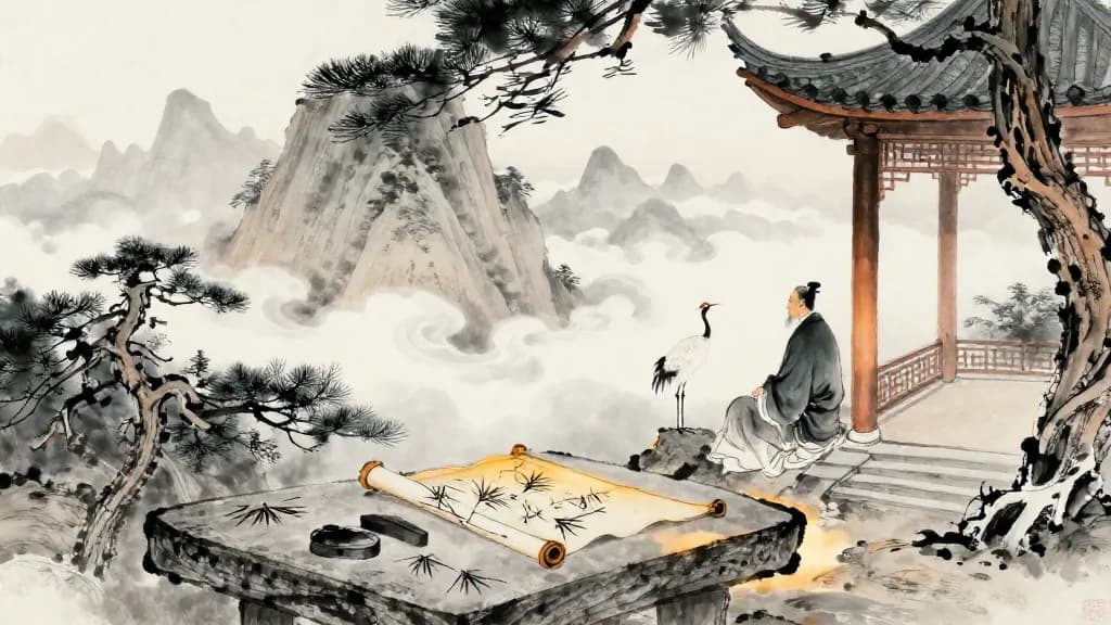 內業 (Inner Cultivation) — Chinese ink painting