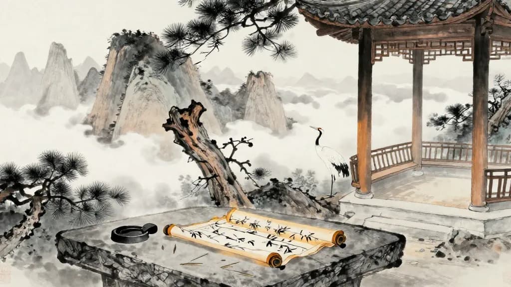 封禪 (The Feng and Shan Sacrifices) — Chinese ink painting