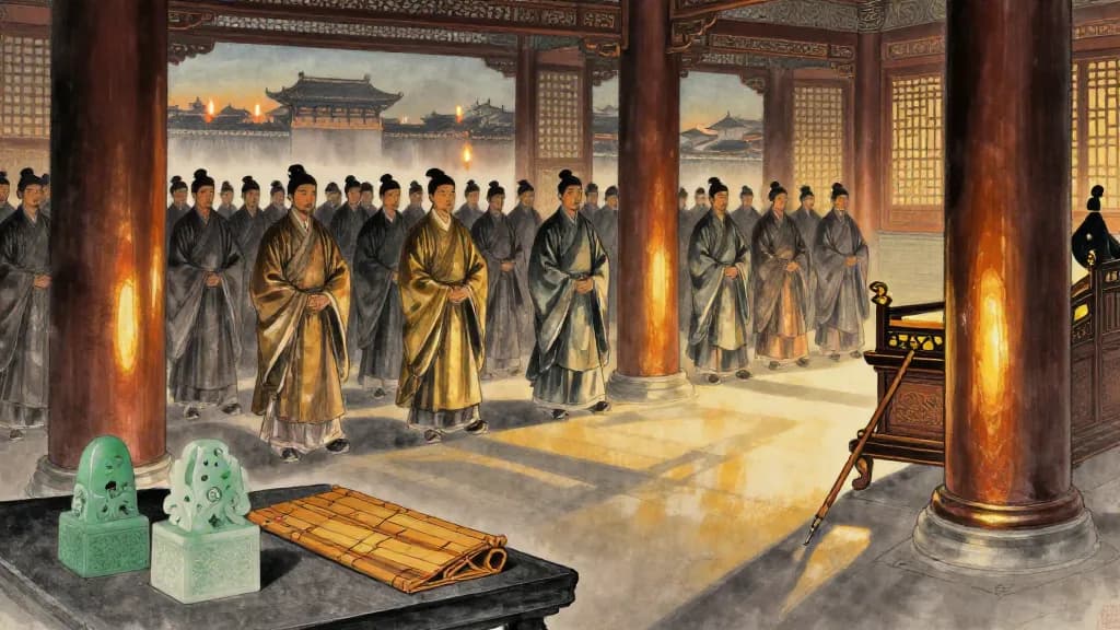 入國 (Entering the State) — Chinese ink painting