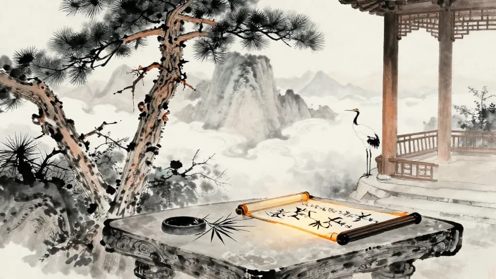 九守 (Nine Principles of Rulership) — Chinese ink painting