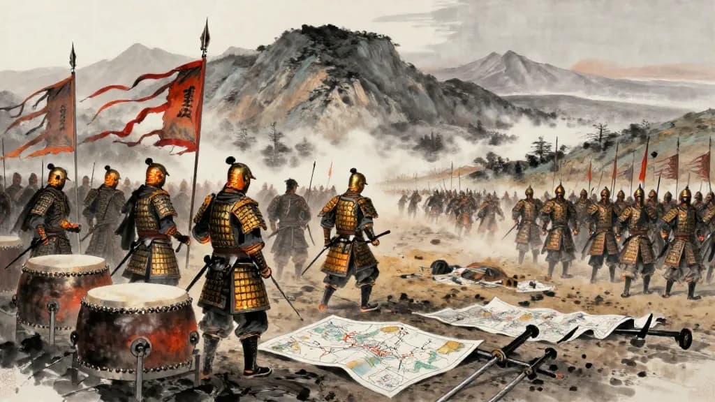 度地 (Surveying the Land) — Chinese ink painting