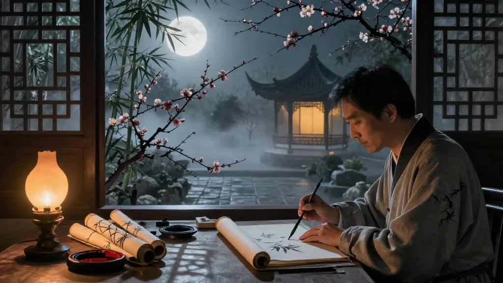 言昭 (Manifest Speech) — Chinese ink painting