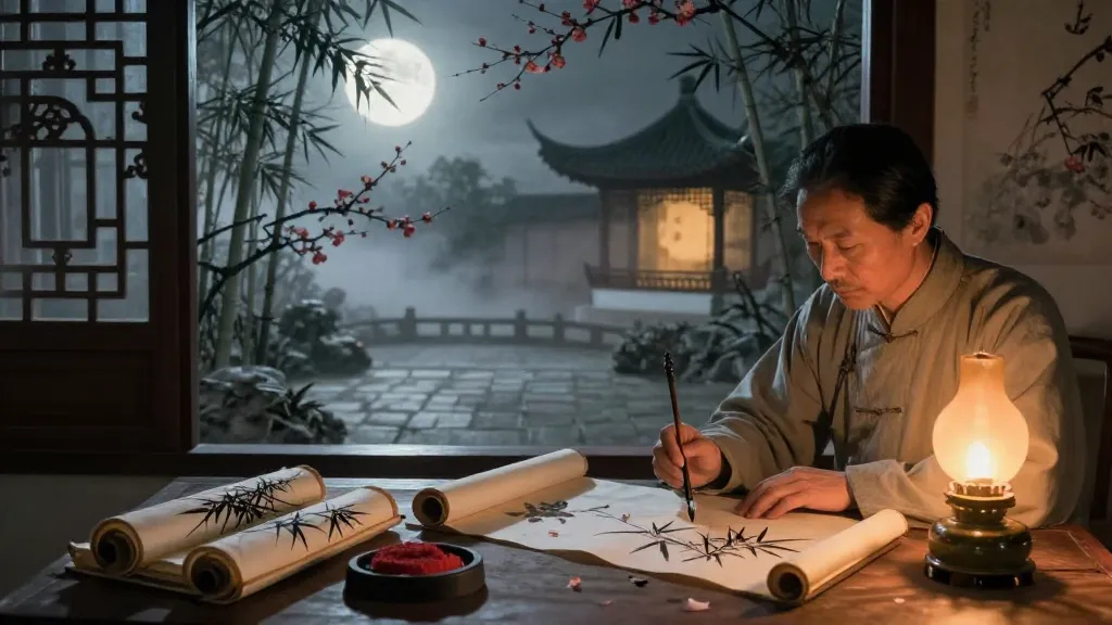 修身 (Self-Cultivation) — Chinese ink painting