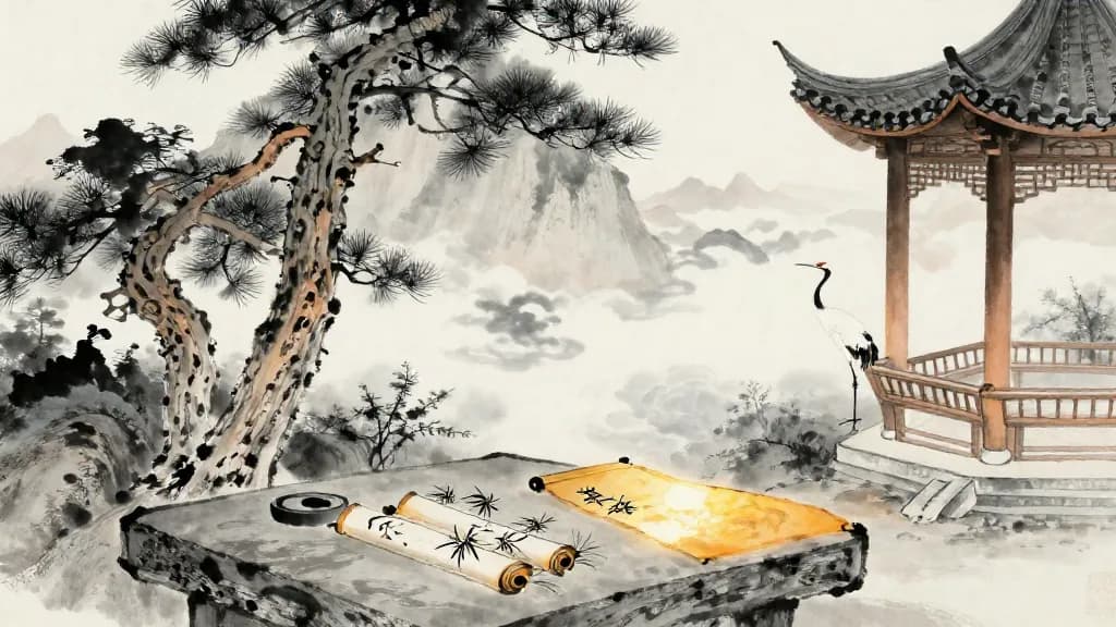 版法解 (Commentary on the Template Law) — Chinese ink painting