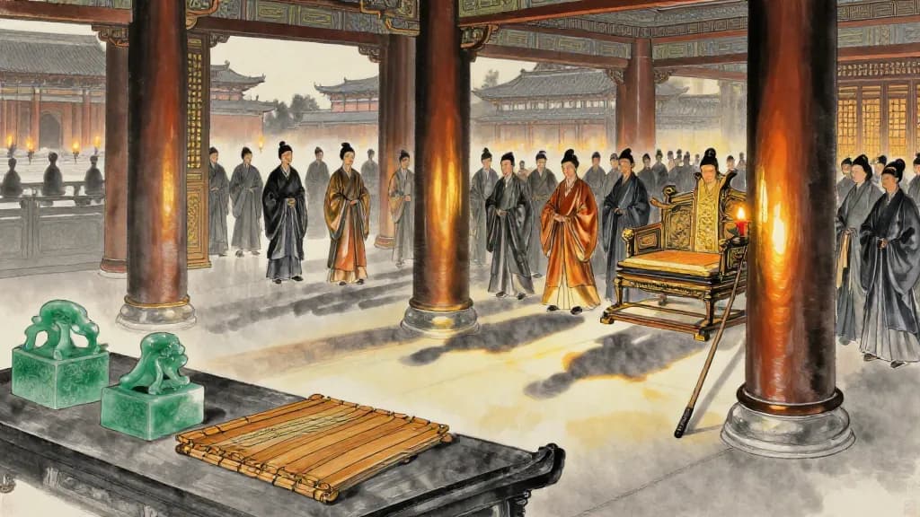 事語 (On State Affairs) — Chinese ink painting