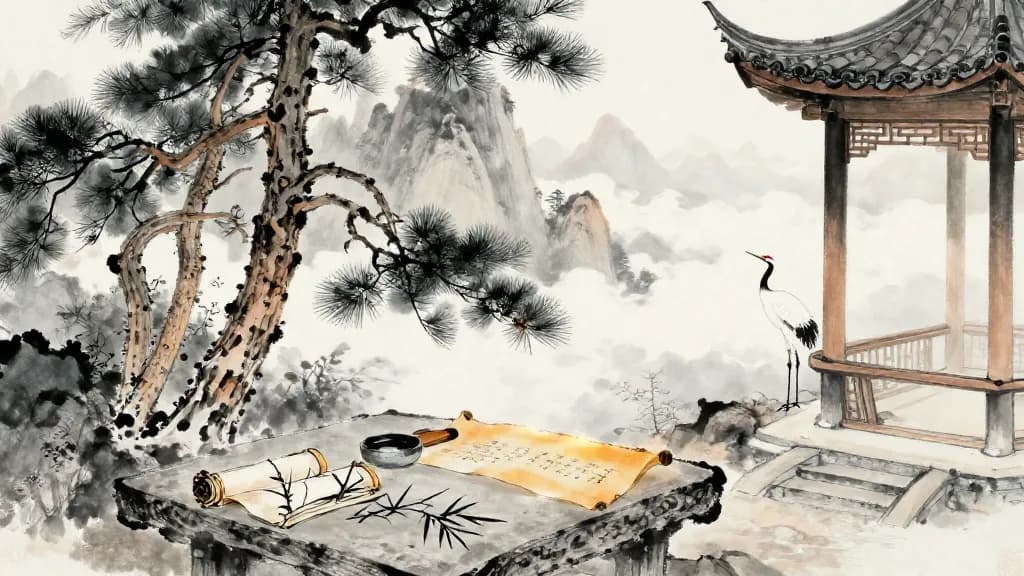 山至數 (Mountain Ultimate Calculations) — Chinese ink painting