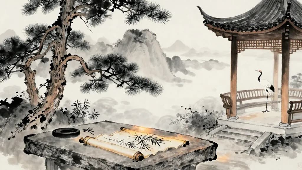 地數 (Calculations of the Earth) — Chinese ink painting