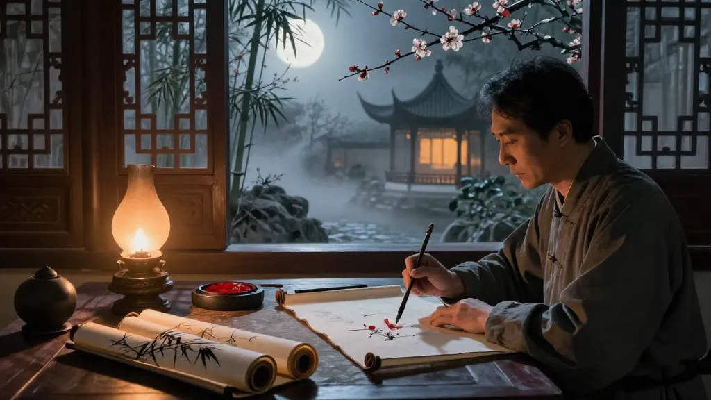 輕重甲 (Light and Heavy, Part A) — Chinese ink painting