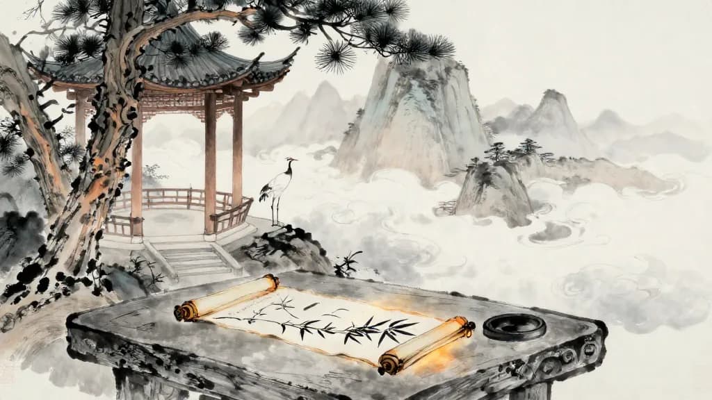 輕重乙 (Light and Heavy, Part B) — Chinese ink painting
