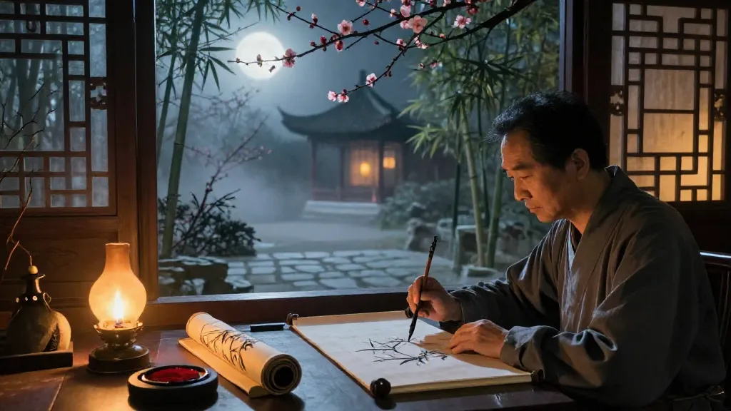 輕重丙 (Light and Heavy, Part C) — Chinese ink painting