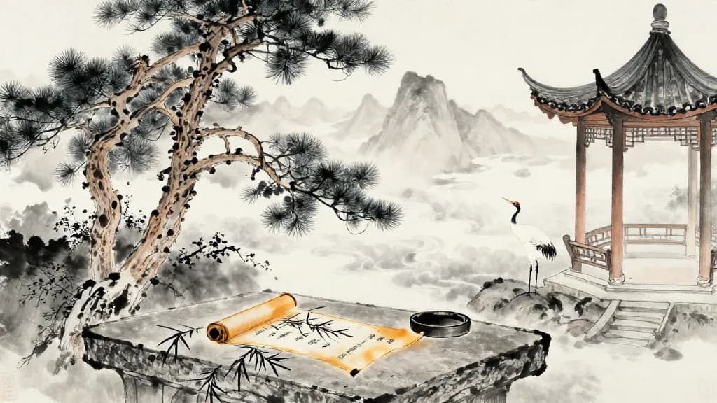 輕重丁 (Light and Heavy, Part D) — Chinese ink painting