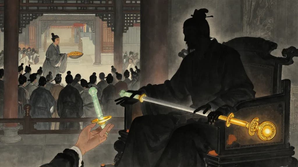 二柄 (The Two Handles) — Chinese ink painting