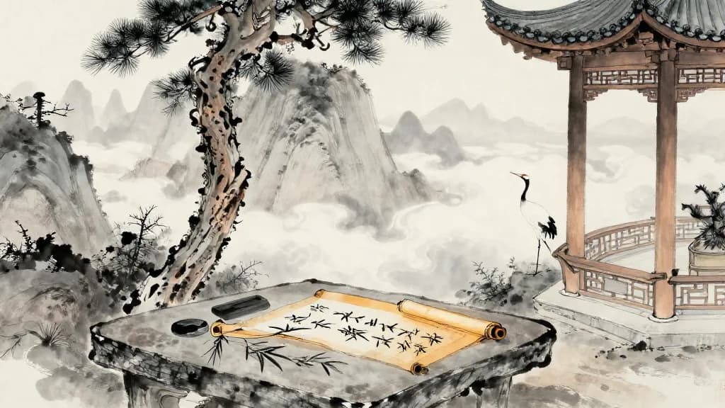 明傳 (Clear Transmission) — Chinese ink painting