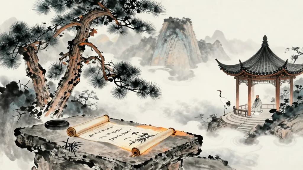 發啟 (Opening Awakening) — Chinese ink painting