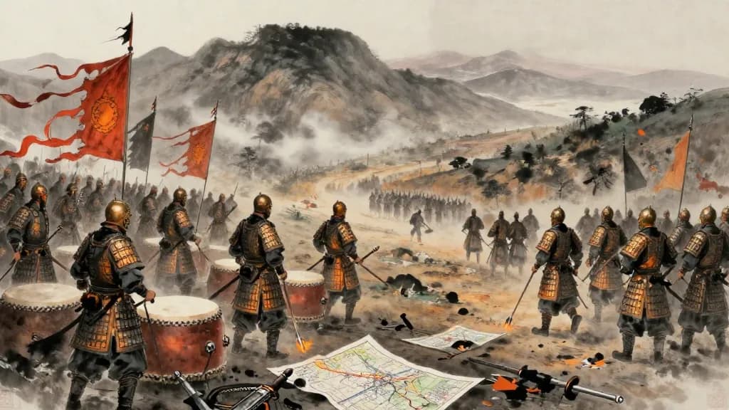 勵軍 (Encouraging the Army) — Chinese ink painting