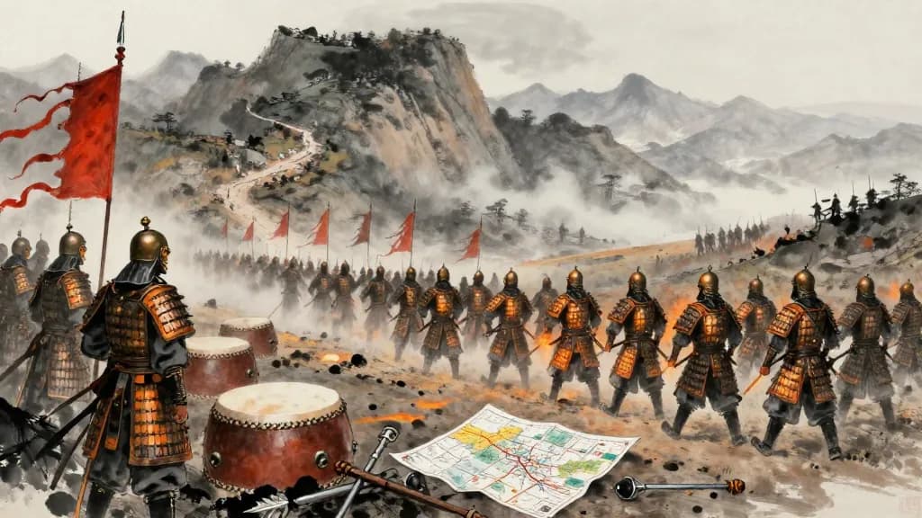 軍勢 (Army Momentum) — Chinese ink painting