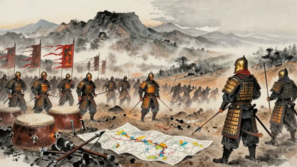 軍用 (Army Equipment) — Chinese ink painting