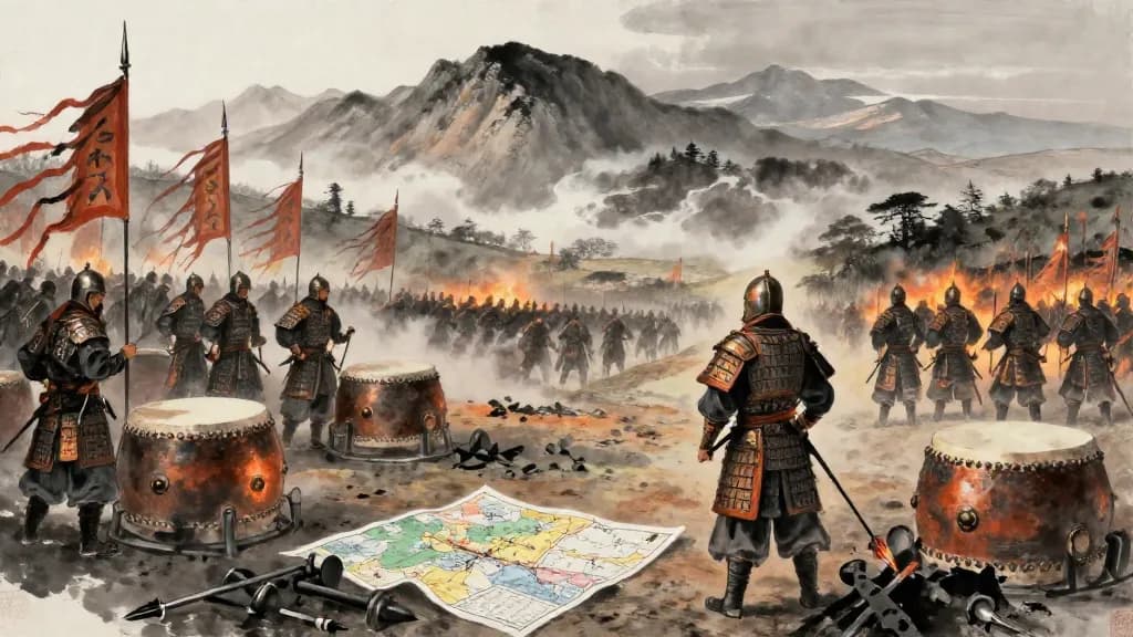 金鼓 (Gongs and Drums) — Chinese ink painting