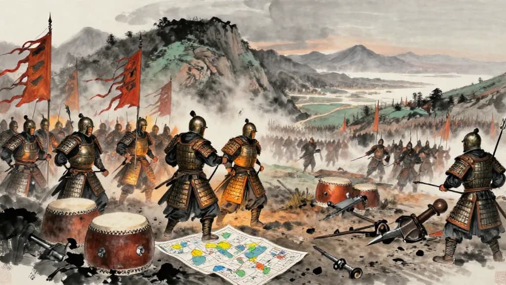 略地 (Seizing Territory) — Chinese ink painting