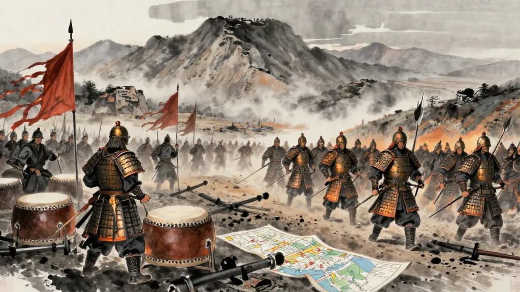 敵武 (Enemy Martial Prowess) — Chinese ink painting