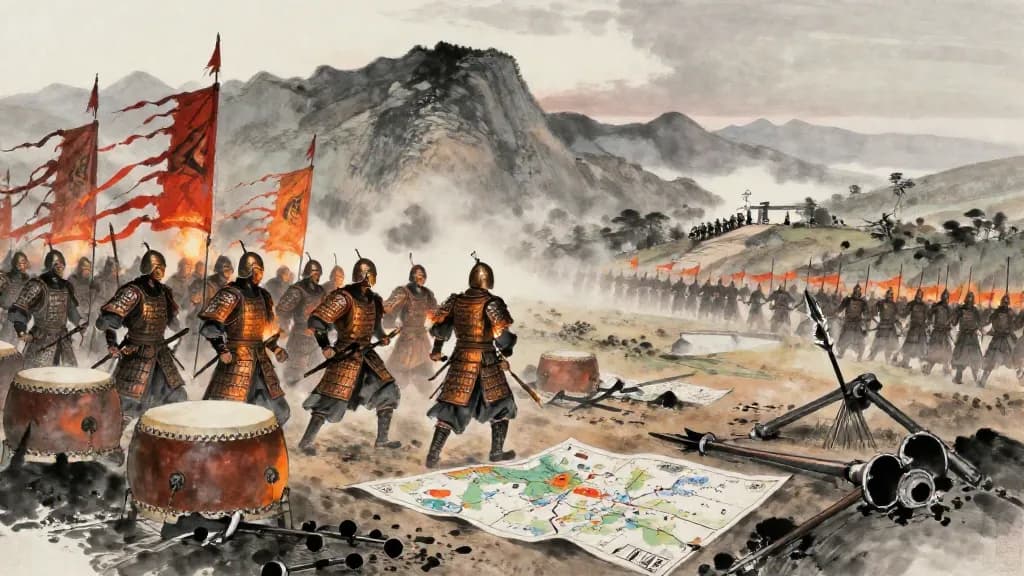 鳥雲山兵 (Bird Cloud Mountain Troops) — Chinese ink painting