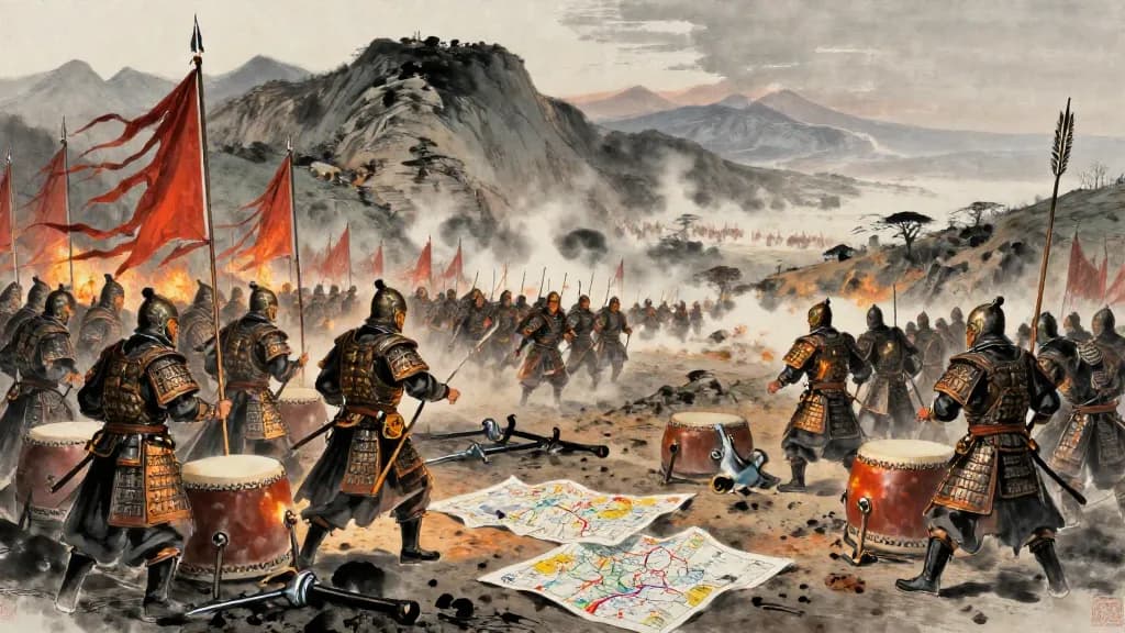 分險 (Dividing Dangerous Terrain) — Chinese ink painting