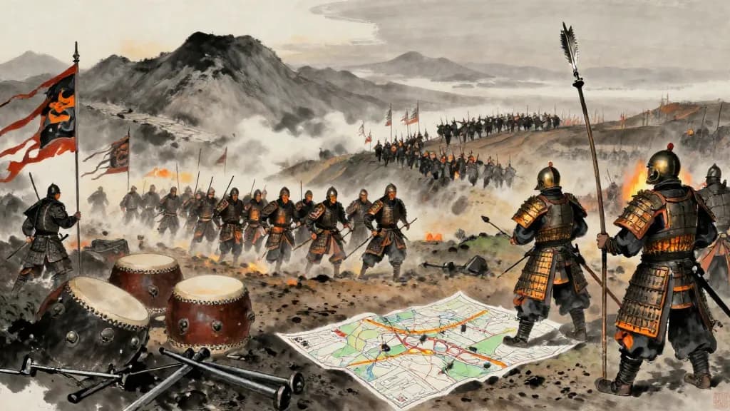 練士 (Training Officers) — Chinese ink painting