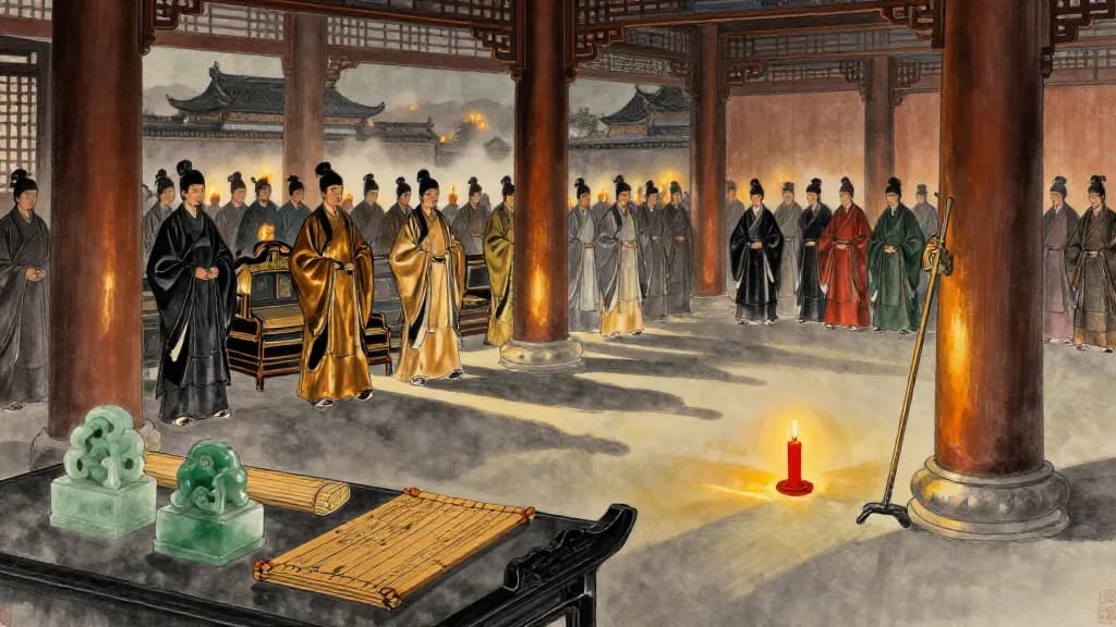 梁惠王下 (King Hui of Liang, Part II) — Chinese ink painting