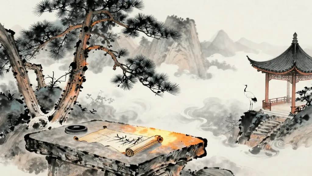 盡心上 (Fully Developing the Heart, Part I) — Chinese ink painting