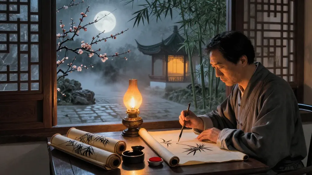 所染 (On Dyeing) — Chinese ink painting