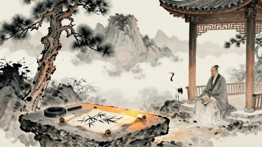 節用(上) (Moderation in Expenditure, Part I) — Chinese ink painting
