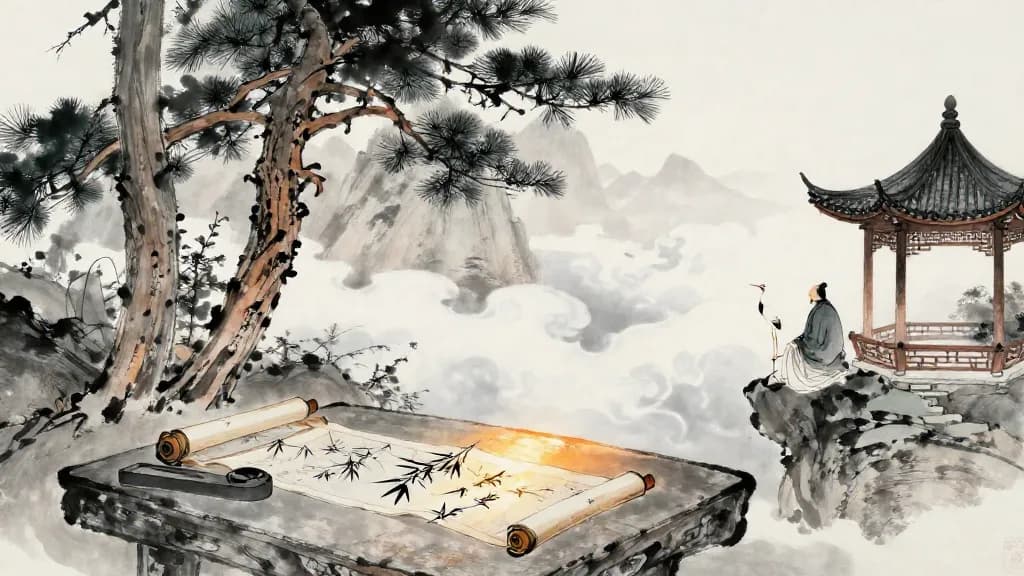 天志(下) (Heaven's Will, Part III) — Chinese ink painting