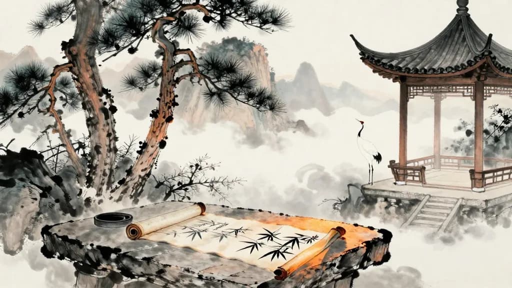 經(上) (The Canon, Part 1) — Chinese ink painting