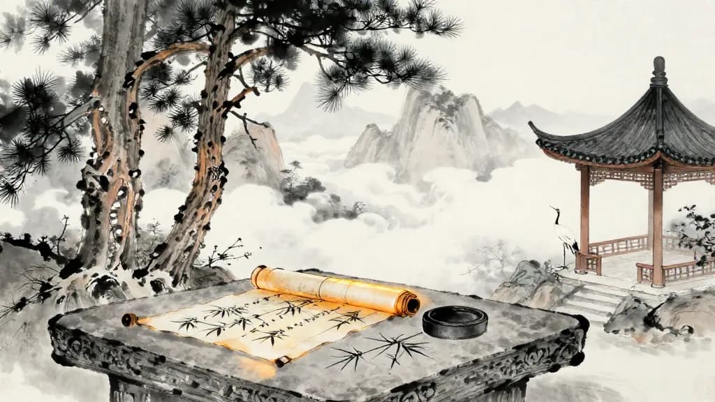 貴義 (Valuing Righteousness) — Chinese ink painting