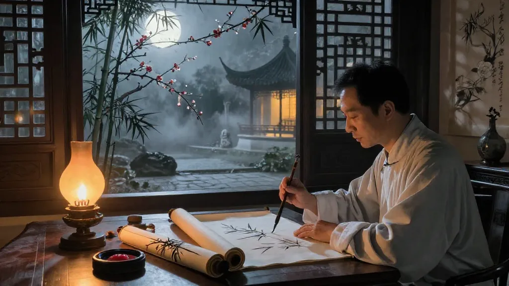 囗囗 ((Title Lost)) — Chinese ink painting