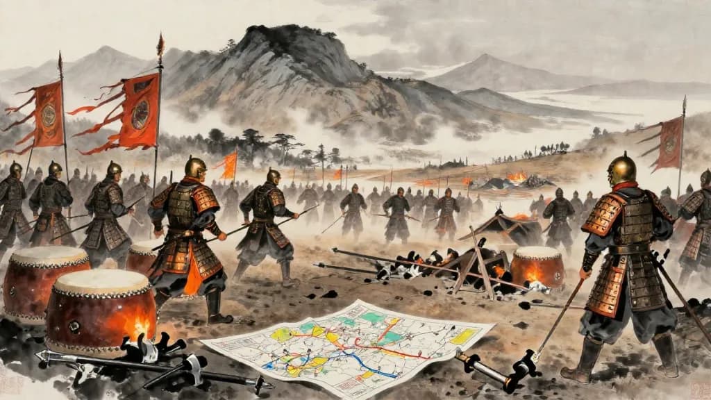 備城門 (Defending the City Gate) — Chinese ink painting