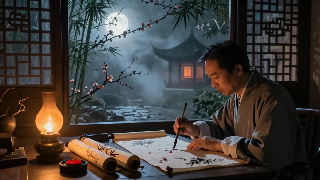 囗囗囗 ((Title Lost)) — Chinese ink painting