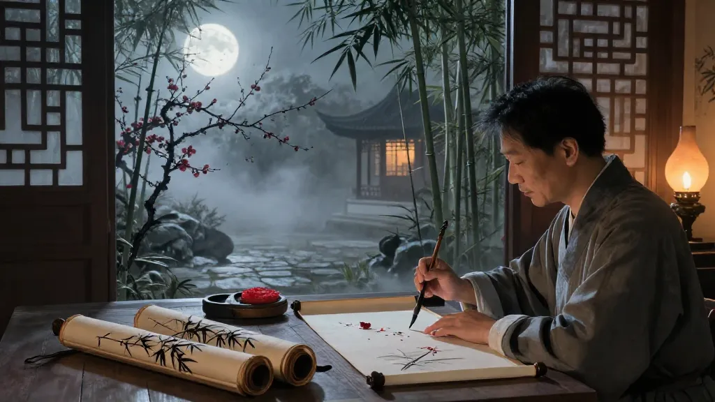 囗囗囗 ((Title Lost)) — Chinese ink painting