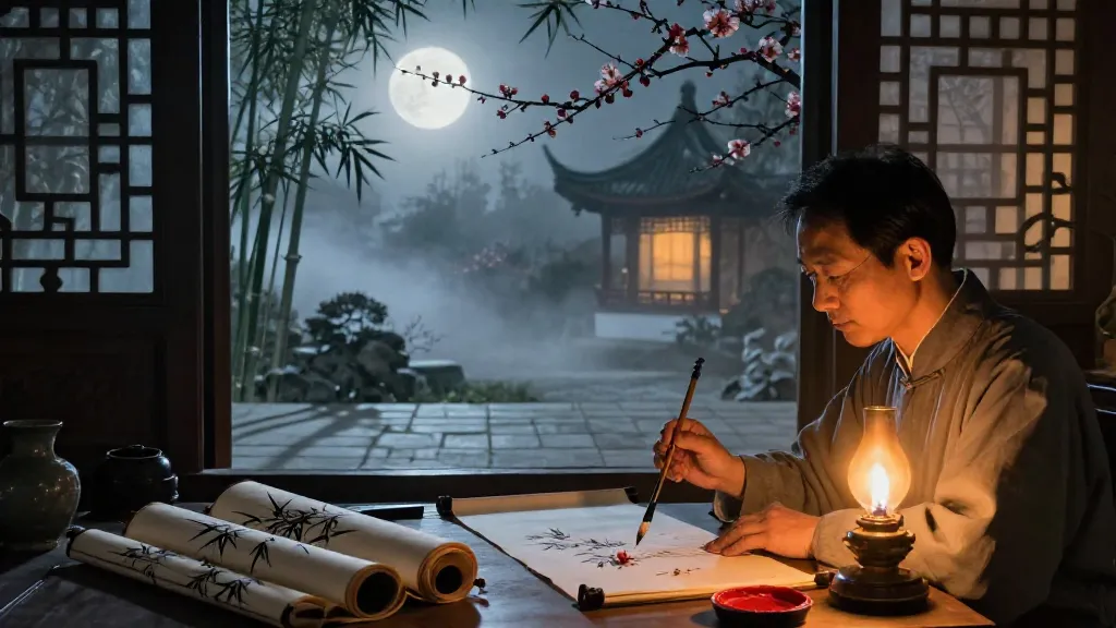 囗囗 ((Title Lost)) — Chinese ink painting